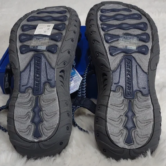 Skechers Blue Strappy Sandals, Size 10 - Picture 15 of 17